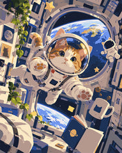 Carica l'immagine nel visualizzatore di Gallery, Dipingere con i numeri - Avventure del Gatto Astronauta Figured'Art