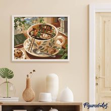Carica l'immagine nel visualizzatore di Gallery, Dipingere con i numeri - Piccolo Mondo in una Tazza di Caffè