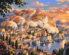 Carica l'immagine nel visualizzatore di Gallery, Dipingere con i numeri - Gatto Gigante sopra la Città Figured'Art