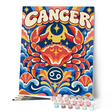 Carica l'immagine nel visualizzatore di Gallery, Dipingere con i numeri - Zodiaco Retrò Cancro