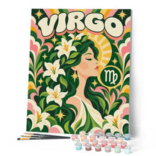 Carica l'immagine nel visualizzatore di Gallery, Dipingere con i numeri - Zodiaco Retrò Vergine