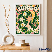 Carica l'immagine nel visualizzatore di Gallery, Dipingere con i numeri - Zodiaco Retrò Vergine