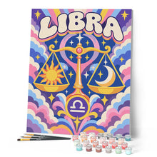 Carica l'immagine nel visualizzatore di Gallery, Dipingere con i numeri - Zodiaco Retrò Bilancia