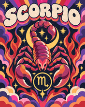 Carica l'immagine nel visualizzatore di Gallery, Dipingere con i numeri - Zodiaco Retrò Scorpione Figured'Art