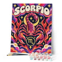 Carica l'immagine nel visualizzatore di Gallery, Dipingere con i numeri - Zodiaco Retrò Scorpione