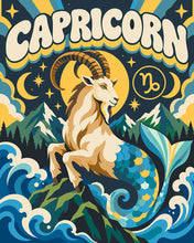 Carica l'immagine nel visualizzatore di Gallery, Dipingere con i numeri - Zodiaco Retrò Capricorno Figured'Art