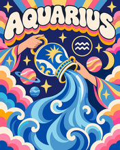 Carica l'immagine nel visualizzatore di Gallery, Dipingere con i numeri - Zodiaco Retrò Acquario Figured'Art