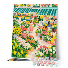 Carica l'immagine nel visualizzatore di Gallery, Dipingere con i numeri - Mercato in Fiore