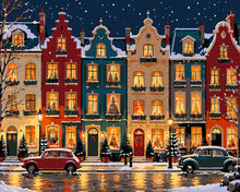 Carica l'immagine nel visualizzatore di Gallery, Dipingere con i numeri - Strada di Natale Figured'Art