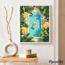 Carica l'immagine nel visualizzatore di Gallery, Dipingere con i numeri - Paradiso a Bordo Piscina