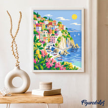 Carica l'immagine nel visualizzatore di Gallery, Dipingere con i numeri - Sole in Riva al Mare