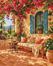 Carica l'immagine nel visualizzatore di Gallery, Dipingere con i numeri - Terrazza in Fiore Figured'Art