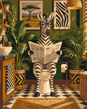 Carica l'immagine nel visualizzatore di Gallery, Dipingere con i numeri - La Routine Mattutina della Zebra Figured'Art