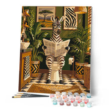 Carica l'immagine nel visualizzatore di Gallery, Dipingere con i numeri - La Routine Mattutina della Zebra