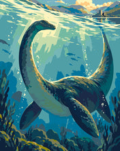 Carica l'immagine nel visualizzatore di Gallery, Dipingere con i numeri - Mostro di Loch Ness sott'acqua Figured'Art