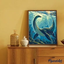 Carica l'immagine nel visualizzatore di Gallery, Dipingere con i numeri - Mostro di Loch Ness sott'acqua