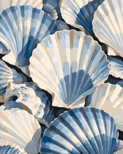 Carica l'immagine nel visualizzatore di Gallery, Dipingere con i numeri - Conchiglie Blu e Crema Figured'Art