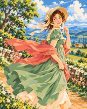 Carica l'immagine nel visualizzatore di Gallery, Dipingere con i numeri - Dama Regency nella Campagna Ventosa Figured'Art