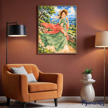 Carica l'immagine nel visualizzatore di Gallery, Dipingere con i numeri - Dama Regency nella Campagna Ventosa