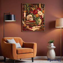 Carica l'immagine nel visualizzatore di Gallery, Dipingere con i numeri - Studio Gotico con Libri Antichi e Fiori