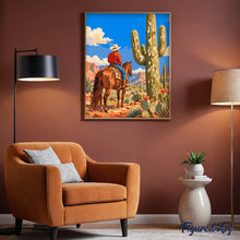 Carica l'immagine nel visualizzatore di Gallery, Dipingere con i numeri - Cowboy di Fronte al Deserto