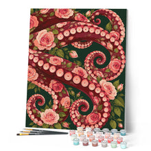 Carica l'immagine nel visualizzatore di Gallery, Dipingere con i numeri - Fantasia di Tentacoli e Rose