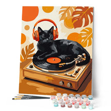 Carica l'immagine nel visualizzatore di Gallery, Dipingere con i numeri - Gatto DJ Retrò
