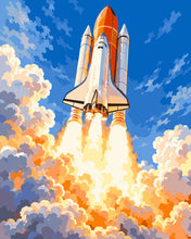 Carica l'immagine nel visualizzatore di Gallery, Dipingere con i numeri - Lancio dello Space Shuttle Figured'Art