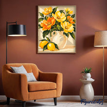 Carica l'immagine nel visualizzatore di Gallery, Dipingere con i numeri - Limoni e Fiori Dorati al Sole