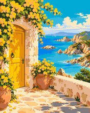 Carica l'immagine nel visualizzatore di Gallery, Dipingere con i numeri - Terrazza Mediterranea sul Mare Figured'Art