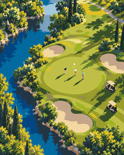 Carica l'immagine nel visualizzatore di Gallery, Dipingere con i numeri - Campo da Golf sul Fiume Figured'Art