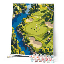 Carica l'immagine nel visualizzatore di Gallery, Dipingere con i numeri - Campo da Golf sul Fiume