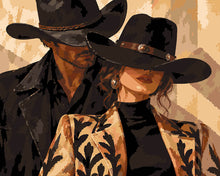 Carica l'immagine nel visualizzatore di Gallery, Dipingere con i numeri - Coppia Western Romantica Figured'Art