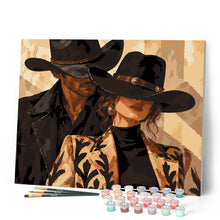 Carica l'immagine nel visualizzatore di Gallery, Dipingere con i numeri - Coppia Western Romantica