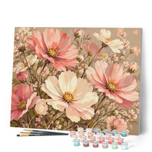 Carica l'immagine nel visualizzatore di Gallery, Dipingere con i numeri - Bouquet Romantico di Cosmee Pastello