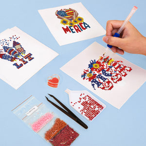 Mini Set Diamond Painting 15x20cm (4 pezzi) - Spirito Americano
