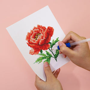 Mini Set Diamond Painting 15x20cm (4 pezzi) Senza Cornice - Quartetto Floreale