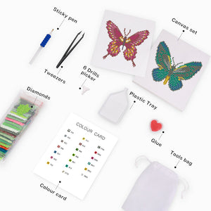Mini Set Diamond Painting 15x20cm (4 pezzi) - Ali Vibranti