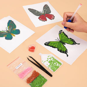 Mini Set Diamond Painting 15x20cm (4 pezzi) - Ali Vibranti