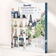 Carica l'immagine nel visualizzatore di Gallery, Kit Regalo per Dipingere con i Numeri - Strada di Parigi ad Acquerello Figured'Art