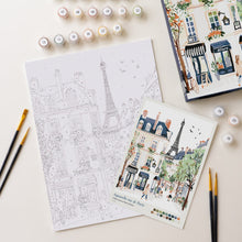 Carica l'immagine nel visualizzatore di Gallery, Kit Regalo per Dipingere con i Numeri - Strada di Parigi ad Acquerello