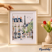 Carica l'immagine nel visualizzatore di Gallery, Kit Regalo per Dipingere con i Numeri - Strada di Parigi ad Acquerello