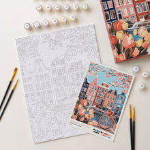 Carica l'immagine nel visualizzatore di Gallery, Kit Regalo per Dipingere con i Numeri - Primavera ad Amsterdam