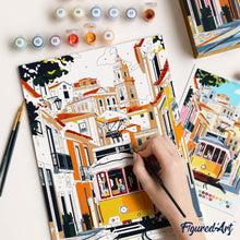 Carica l'immagine nel visualizzatore di Gallery, Kit Regalo per Dipingere con i Numeri - Strade di Lisbona