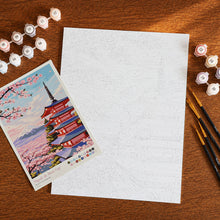 Carica l'immagine nel visualizzatore di Gallery, Kit Regalo per Dipingere con i Numeri - Pagoda del Monte Fuji