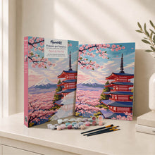 Carica l'immagine nel visualizzatore di Gallery, Kit Regalo per Dipingere con i Numeri - Pagoda del Monte Fuji