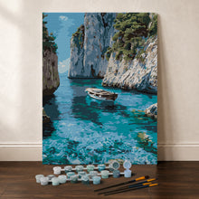 Carica l'immagine nel visualizzatore di Gallery, Kit Regalo per Dipingere con i Numeri - Cala Blu Tranquilla