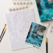 Carica l'immagine nel visualizzatore di Gallery, Kit Regalo per Dipingere con i Numeri - Cala Blu Tranquilla