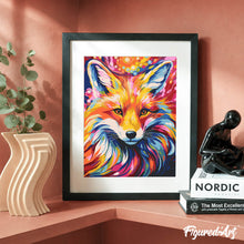 Carica l'immagine nel visualizzatore di Gallery, Kit Regalo per Dipingere con i Numeri - Volpe Astratta Colorata