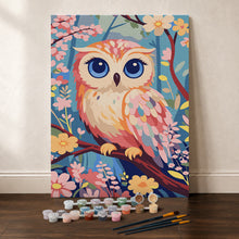 Carica l'immagine nel visualizzatore di Gallery, Kit Regalo per Dipingere con i Numeri - Dolce Gufo